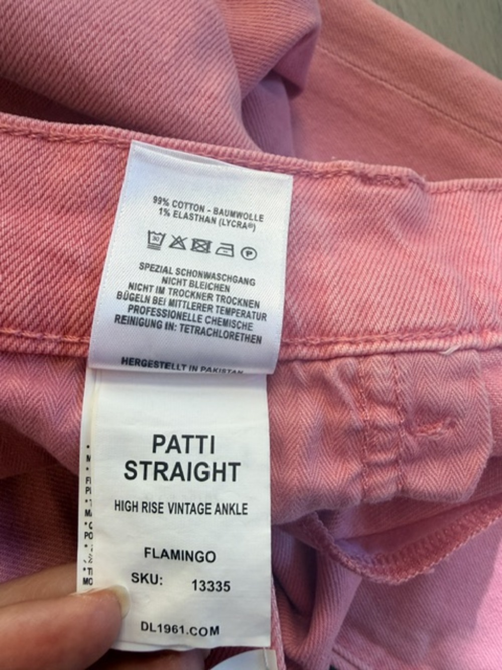 NWOT DL1961 Patti Straight High Rise Vintage Ankle in Flamingo size 27 - Picture 10 of 16
